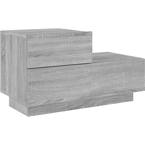 VidaXL Noćni ormarić s LED svjetlima boja hrasta sonome 70x36x40 5 cm Slike