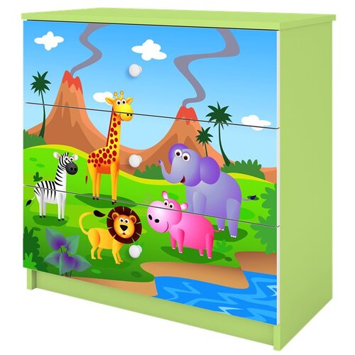 HAPPYKIDS Komoda Dreamy safari Zelena Cijene