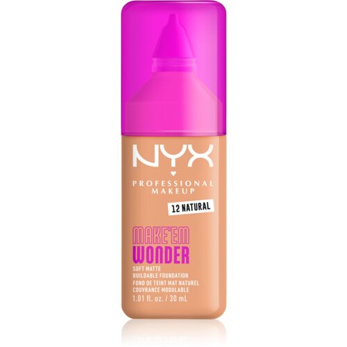 NYX Professional Makeup Make ‘Em Wonder blagi matirajući puder nijansa 12 Natural 30 ml Cene