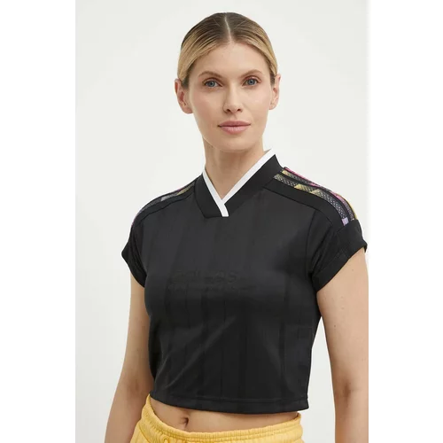 Adidas Kratka majica TIRO ženska, črna barva, IQ4816