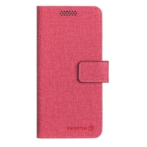 Swissten preklopni etui za mobitel, veličina XL, 158 x 80mm, tekstil, crvena Slike