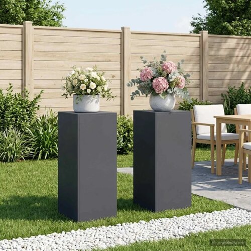  Stalak za biljke 2 pcs Antracit 40 x 40 x 100 cm - Antracit 2x (40 x 40 x 100 cm) Slike