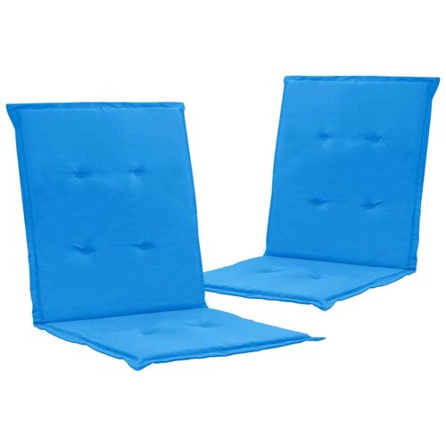  Jastuci za vrtne stolice 2 kom plavi 100 x 50 x 3 cm od tkanine Slike