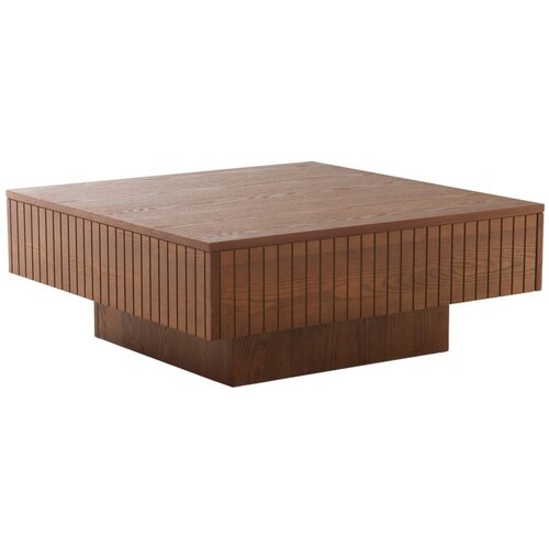 Jotex Temno rjava klubska mizica iz MDF plo&amp;scaron;č 90x90 cm Furuvik &amp;ndash; Slike