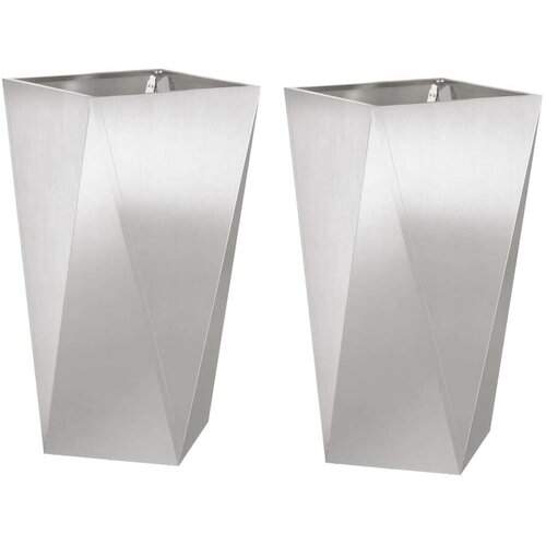  Sadilica 2 pcs Srebrno 40 x 40 x 75 cm Nehrđajući čelik Slike