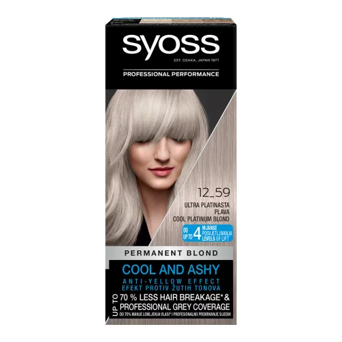 Syoss trajna boja za kosu - Permanent Coloration - 12_59 Cool Platinum Blond