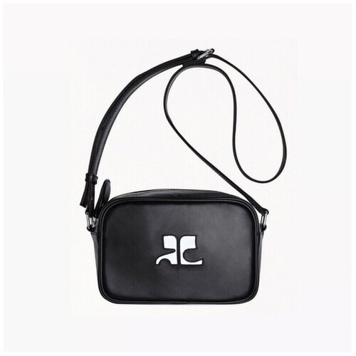 Courreges Torbice za na ramo SAC CAMERA R&Eacute;&Eacute;DITION EN CUIR LISSE Črna Cene