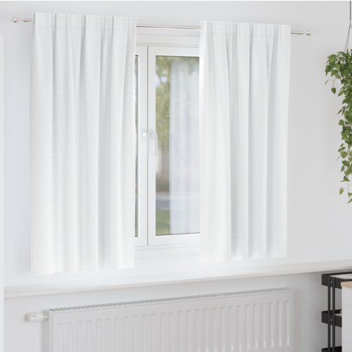 vidaXL Zavjese sa zavjesama 2 pcs Svijetla bijela Poliester Cijene