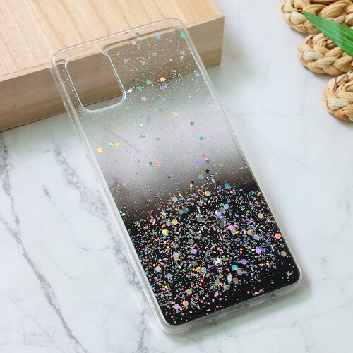Torbica silikonska glitter za samsung A515F galaxy A51 crna Slike