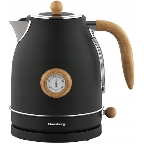 Klausberg KB-7907 retro kuhalo za vodu s termometrom 1,7 L, 2200 W – crno Cene