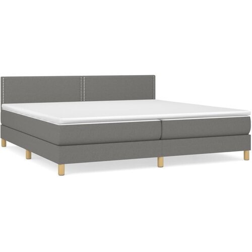 Maison Chic Box spring postelja - Vzmetna postelja z vzmetnico temno siva 200x200 cm blago SL12867, (21901522) Cene