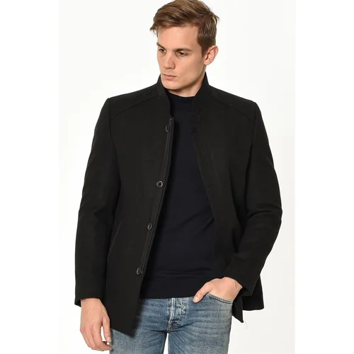 Dewberry PLT8327 MEN'S COAT-BLACK