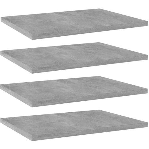Police za knjige 4 kom siva boja betona 40 x 30 x 1,5 cm drvene Cene
