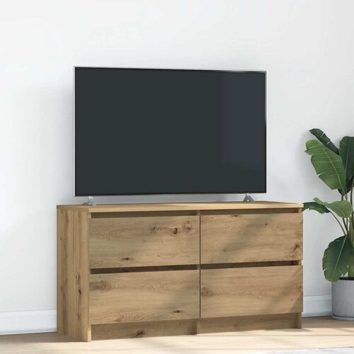 vidaXL TV omarica artisan hrast 100x35x54 cm inženirski les Cene
