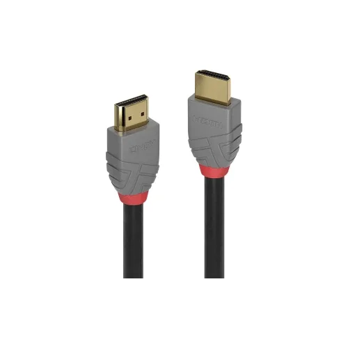 Lindy HDMI priključni kabel 7.50 m 36966 pozlaćeni kontakti antracitna boja, crna, crvena [1x muški konektor HDMI - 1x m