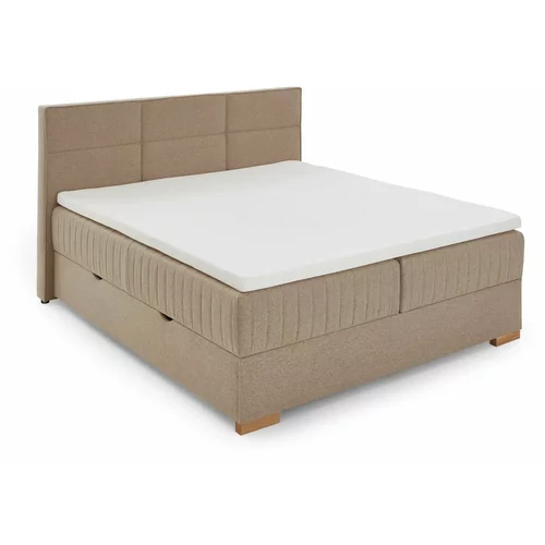 Meise Möbel Bež boxspring krevet s prostorom za odlaganje 180x200 cm Tambo –