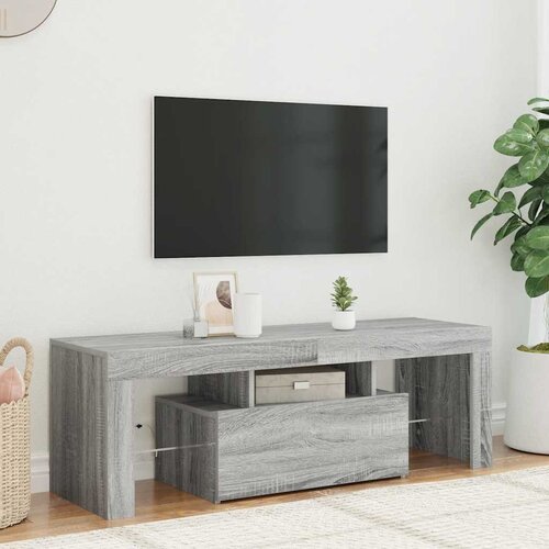 TV ormarić s LED svjetlima boja hrasta sonome 120 x 35 x 40 cm Cene