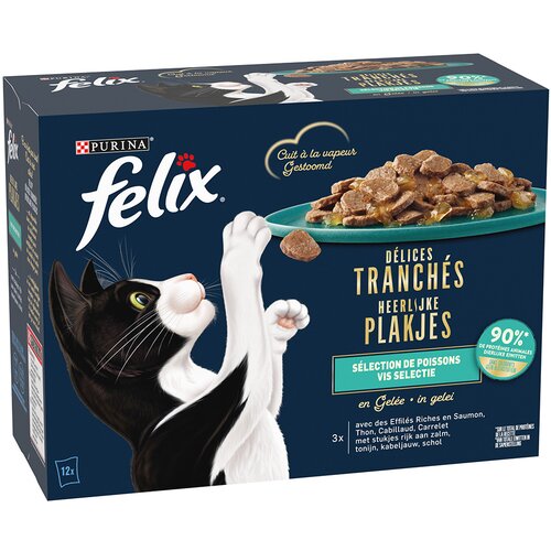3 + 1 gratis! 4 x Felix Deli Moments - Deliciously Sliced 4 x (12 x 80 g) Izbor iz mora u želeu Cijene
