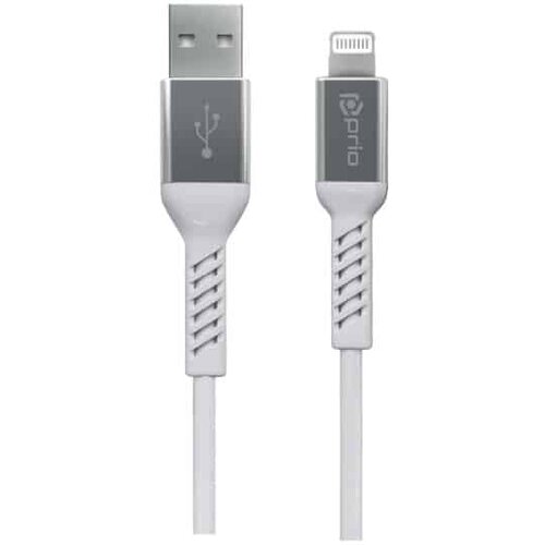 Prio Charge &amp;amp; Sync USB A na Lightning kabel MFi certificiran, 2 m, bele barve Slike