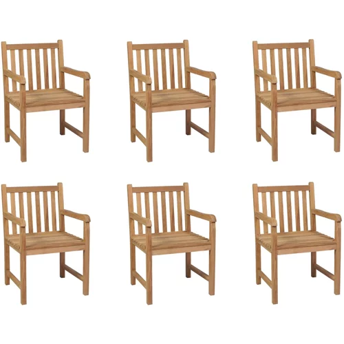 vidaXL Vanjske stolice 6 kom od masivne tikovine