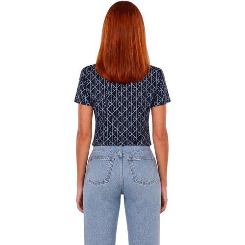 Calvin Klein Jeans Majice s kratkimi rokavi LV047G811G Modra Slike