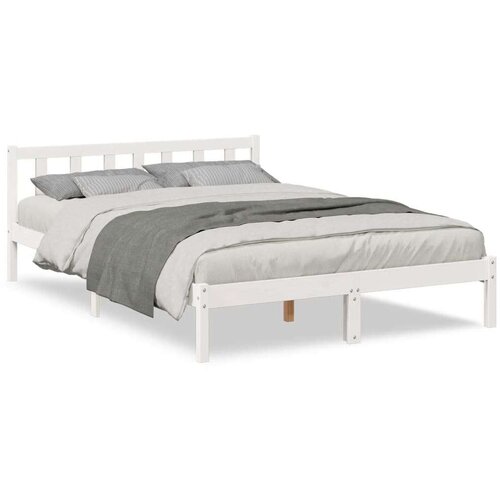 vidaXL okvir kreveta bez madraca bijeli 140 x 210 cm masivna borovina Cijene