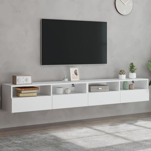  Zidni TV ormarići 2 kom bijeli 100x30x30 cm konstruirano drvo Cene