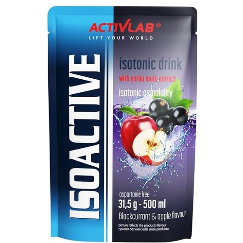 ACTIVLAB Izotonik u prahu Isoactive crni ribiz s jabukom (31,5 g) Slike