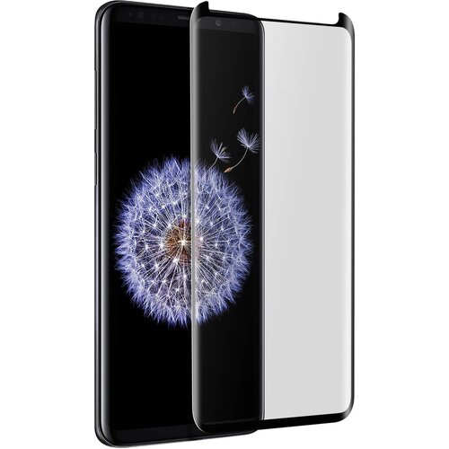 AVIZAR Za&amp;scaron;citna folija iz kaljenega stekla Galaxy S8 / S9 s polnim oprijemom, ukrivljena 9H - prozoren crn obris, (20606882) Slike