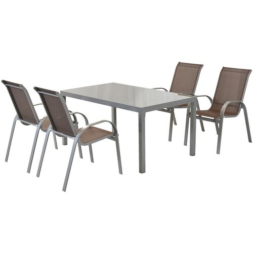 Gardenson Vrtni Set Amalfi, 5-Delno, Rjavosiva Slike