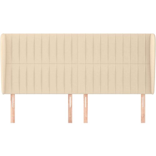  Uzglavlje s u&amp;scaron;ima krem 203x23x118/128 cm od tkanine Slike