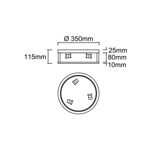  open design OR85815 - plafonsko svetlo sandro 3xE14/12W/230V prečnik 35 cm sjajni hrom Slike