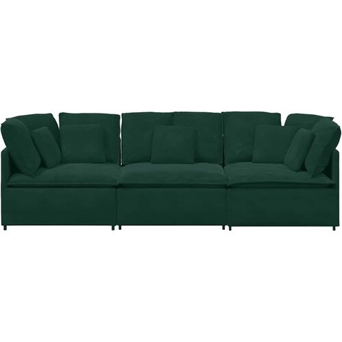  Modularna sofa s jastucima, bar&amp;scaron;unasta tamnozelena Slike