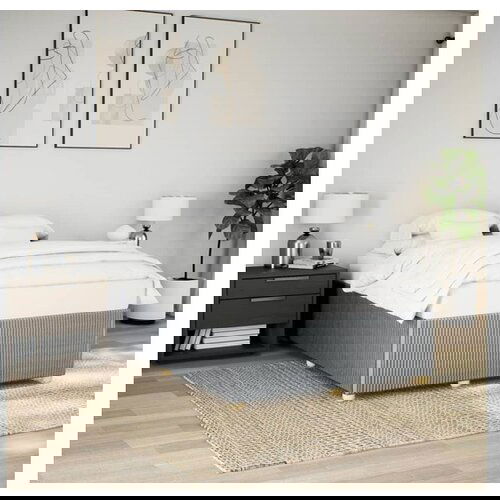 VidaXL Okvir za krevet bez madraca svjetlosivi 140x200 cm od tkanine Slike