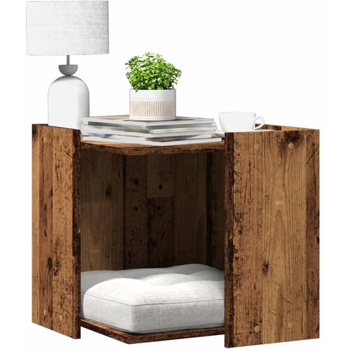 vidaXL Kutija za mačji pijesak boja drva 53x53x51 cm konstruirano drvo Cene