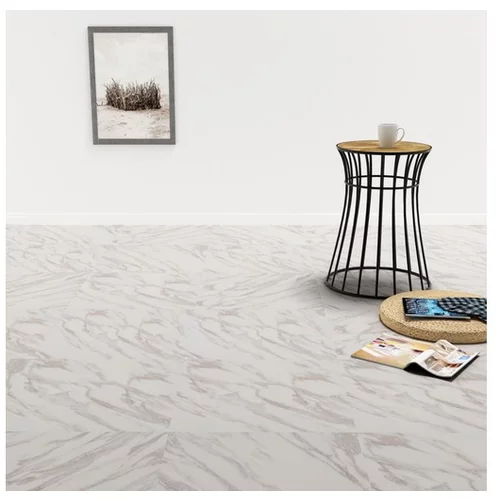  samolepilne talne plošče 20 kosov pvc 1,86 m² bel marmor