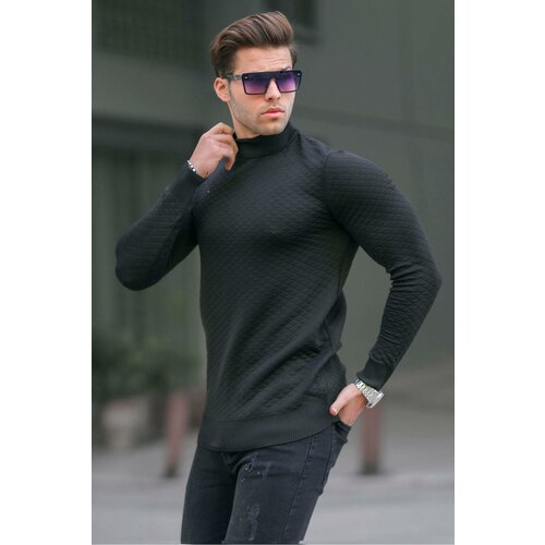Madmext Men's Black Turtleneck Knitwear Sweater 6857 Slike