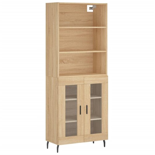 Maison Chic Visoka Komoda - Predalnik sonoma hrast 69,5x34x180 cm inženirski les, (21721933) Slike