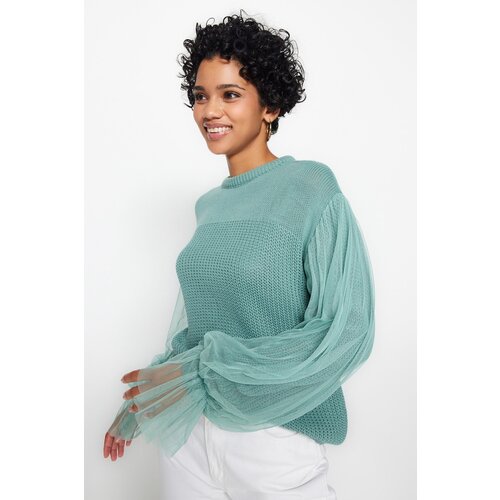 Trendyol Sweater - Green - Regular fit Slike