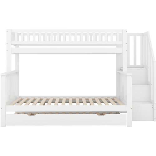 Lumor Lesena pograd - 2x90x200cm + 140x200cm - z lestvijo za shranjevanje - bela, (22156783) Slike