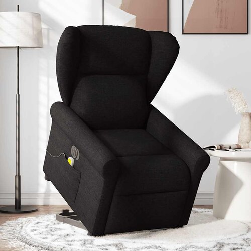 Maison Chic Električni masažni naslanjač - Relax naslanjač s funkcijo vstajanja črn, (22061742) Cene