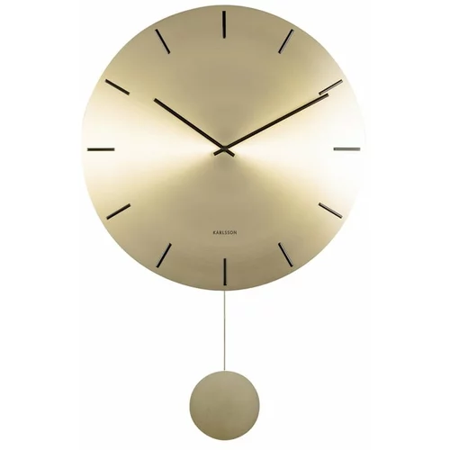 Karlsson zidni sat s njihalom u zlatnoj boji Impressive, ø 20 cm