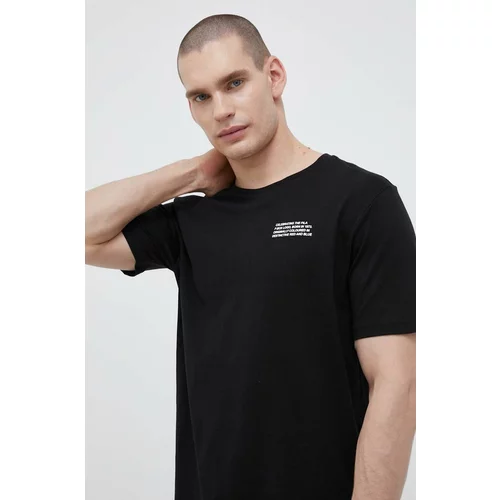 Fila Bombažna kratka majica črna barva