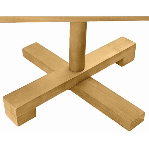 VidaXL Drveno božićno drvce s stalakom Smeđa 90 cm Masivna borovina Slike