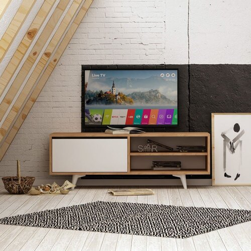 Hanah home TV komoda Maku hrast-bijela Cene