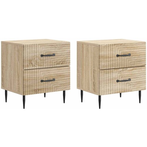  Noćni ormar s ladicama 2 pcs Hrast sonoma 43 x 34,5 x 47,5 cm Cene