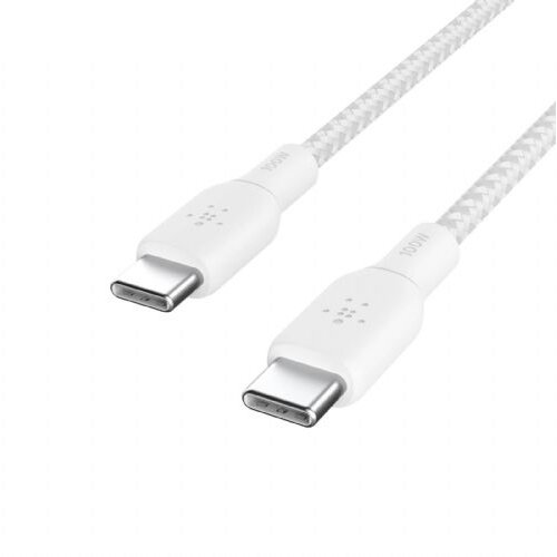 Belkin braided USB-C/USB-C Cable 100W 2m white CAB014bt2MWH Slike