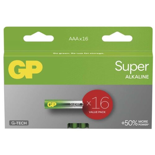  Baterija GP SUPER alkalna LR03 AAA 16 kos 16/1 Slike