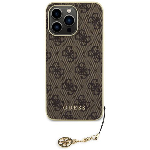 Guess Zaš?itni ovitek za iPhone 15 Pro Max z vzorcem 4G, Rjava, (21749424) Cene