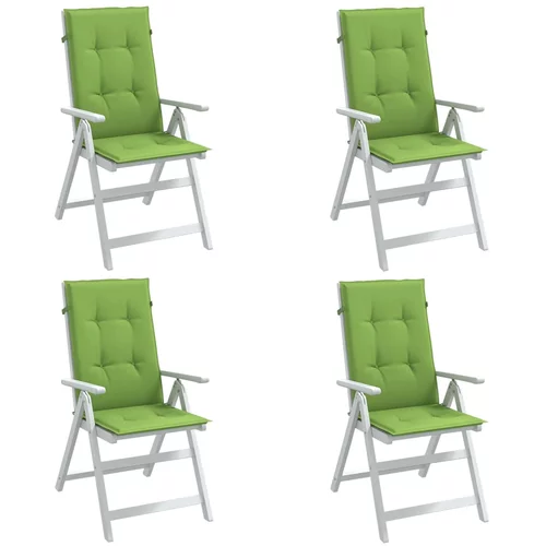  Jastuci za stolice 4 kom prošarano zeleni 120x50x4 cm tkanina